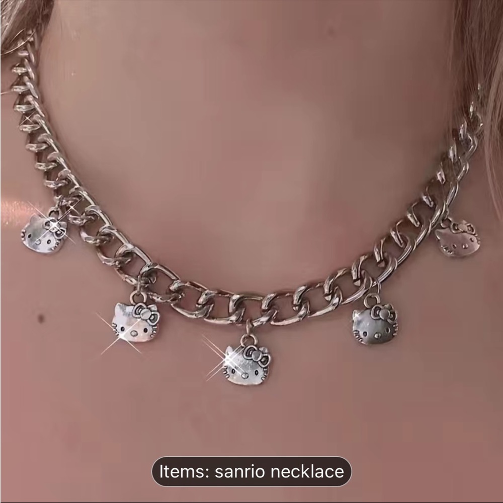 HELLO KITTY jewelry set silver 💙🖤🩷 - Picture 5 of 5